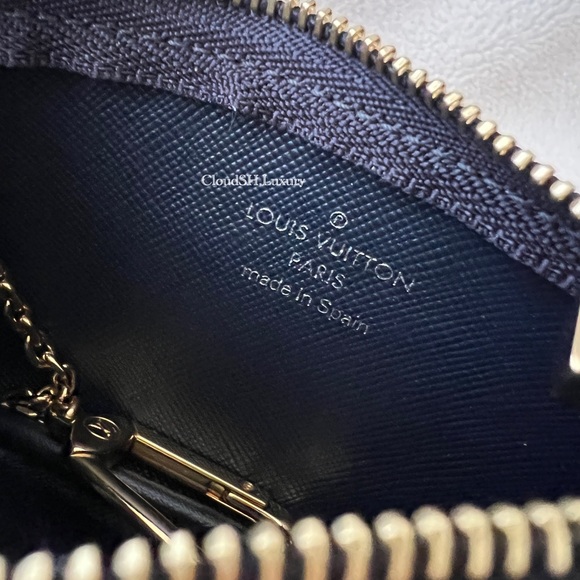 Auth Louis Vuitton Vintage Denim Key Pouch - Unused - Picture 5 of 7